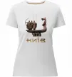 Жіноча преміум футболка Київ Кий Щек Хорив Білий фото