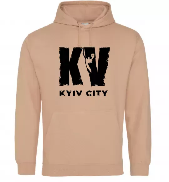 Чоловіча толстовка (худі) KV Kyiv City Пісочний фото