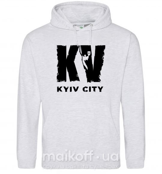 Женская толстовка (худи) KV Kyiv City Серый меланж фото