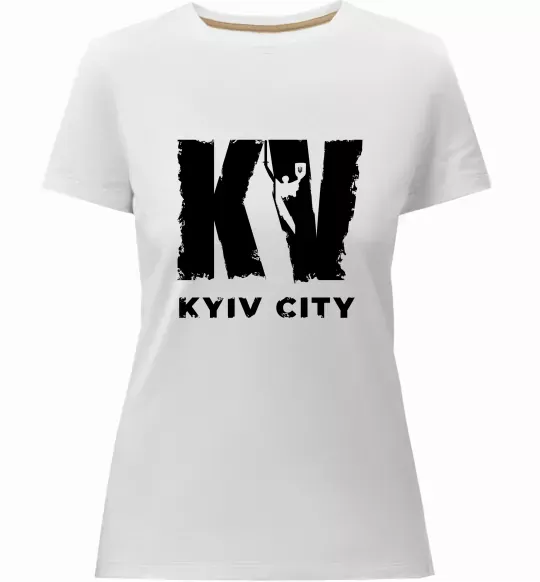 Женская премиум футболка KV Kyiv City Белый фото