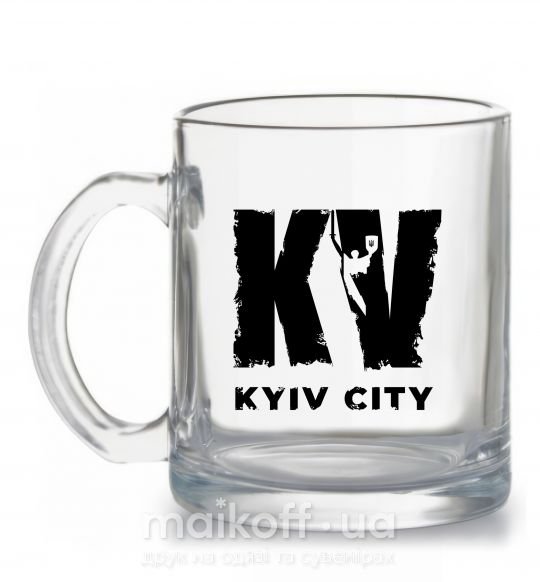 Чашка скляна KV Kyiv City Прозорий фото