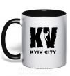 Чашка з кольоровою ручкою KV Kyiv City Чорний фото