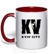 Чашка с цветной ручкой KV Kyiv City Красный фото