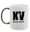 Чашка с цветной ручкой KV Kyiv City Серебро Чашка с цветной ручкой KV Kyiv City Серебро фото