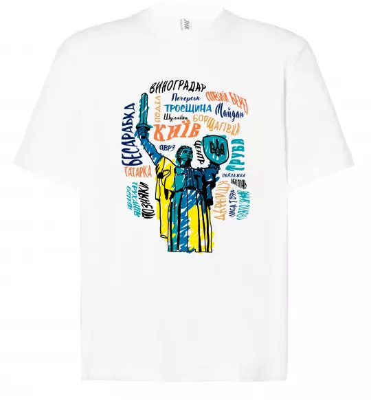Футболка Оверсайз Київ райони міста Белый фото