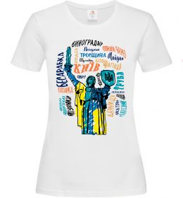 Женская футболка Київ райони міста Женская футболка Київ райони міста