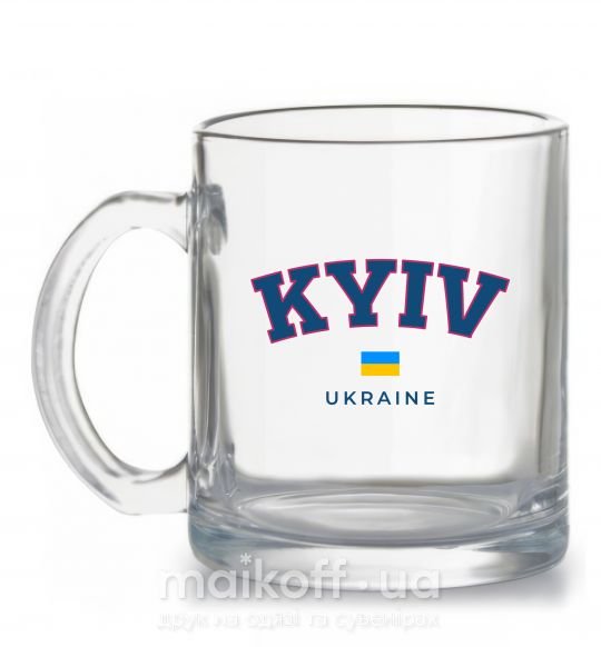 Чашка скляна Kyiv Ukraine Прозорий фото