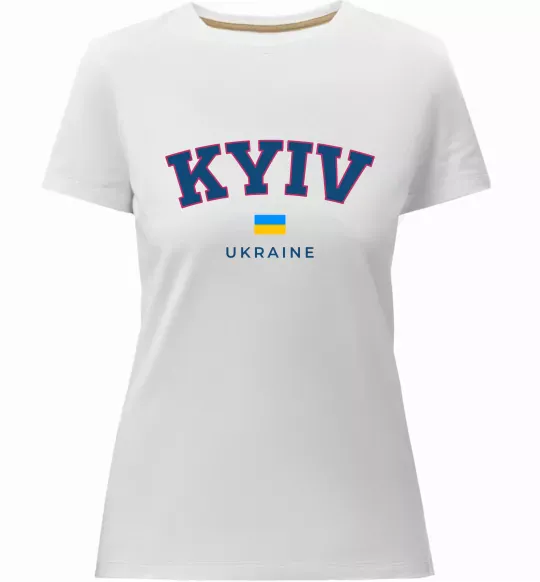Жіноча преміум футболка Kyiv Ukraine Білий фото