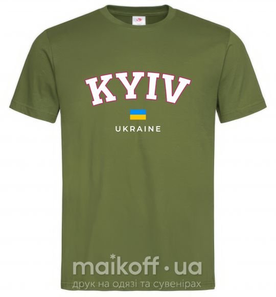 Чоловіча футболка Kyiv Ukraine Оливковий фото