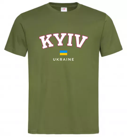 Мужская футболка Kyiv Ukraine Оливковый фото