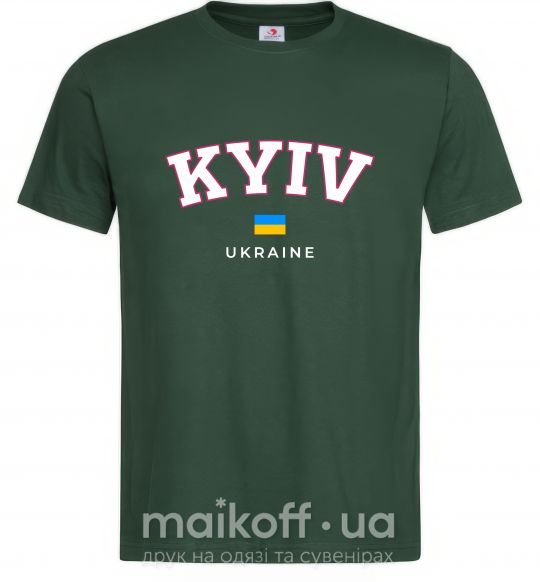 Мужская футболка Kyiv Ukraine Темно-зеленый фото