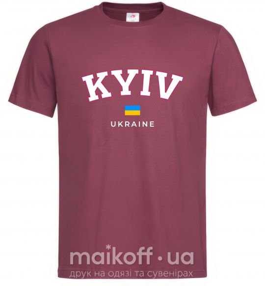 Мужская футболка Kyiv Ukraine Бордовый фото