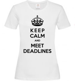 Женская футболка Meet deadlines XS