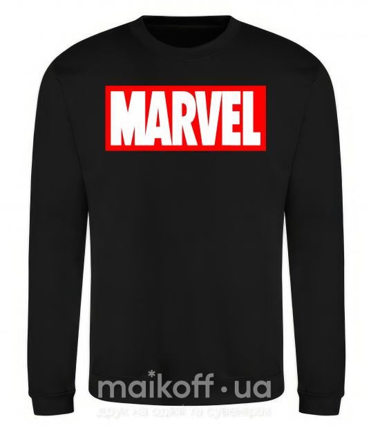Свитшот Marvel logo red white C Черный фото