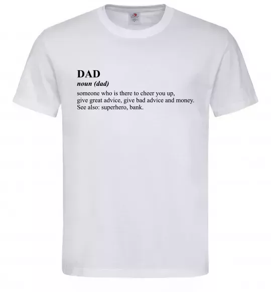 Чоловіча футболка Dad superhero bank Білий фото