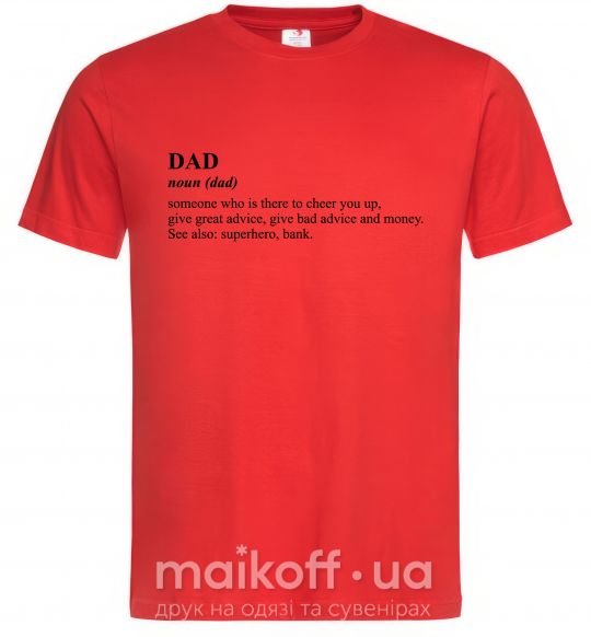Мужская футболка Dad superhero bank Красный фото