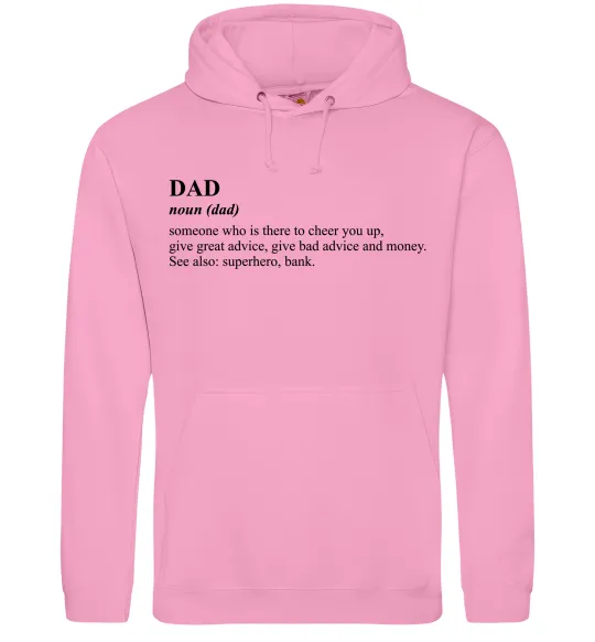 Чоловіча толстовка (худі) Dad superhero bank Рожевий фото
