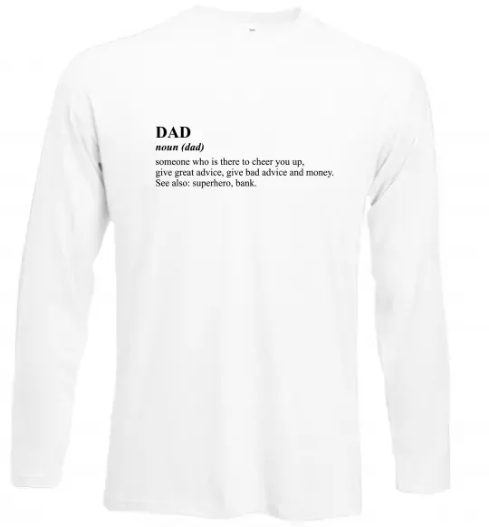 Лонгслив Dad superhero bank Белый фото