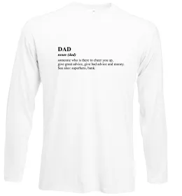 Лонгслив Dad superhero bank Белый фото