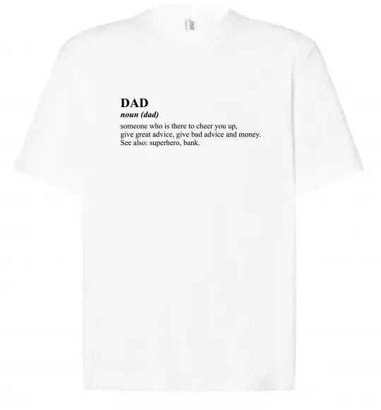 Футболка Оверсайз Dad superhero bank Белый фото