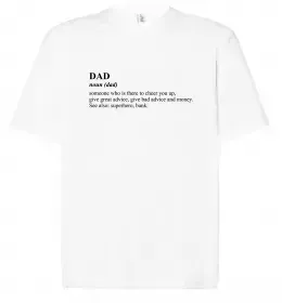 Футболка Оверсайз Dad superhero bank Белый фото