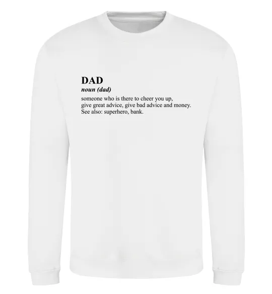 Світшот Dad superhero bank Білий фото