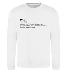 Свитшот Dad superhero bank Белый фото