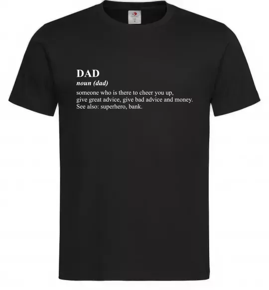 Чоловіча футболка Dad superhero bank Чорний фото