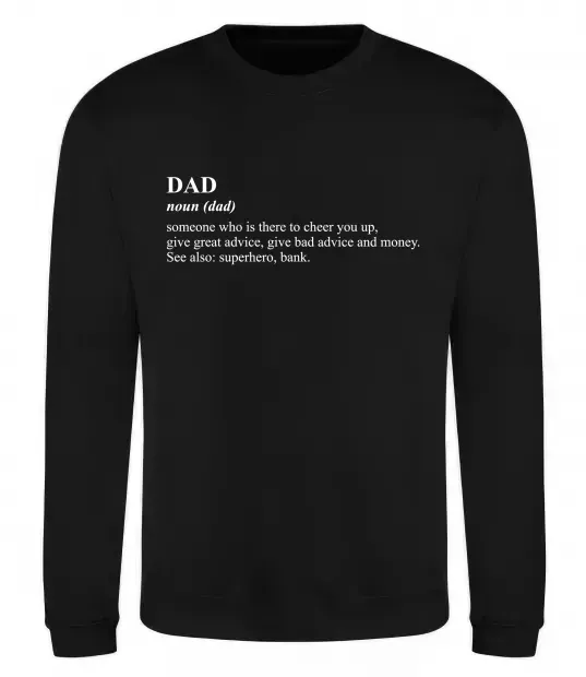 Світшот Dad superhero bank Чорний фото