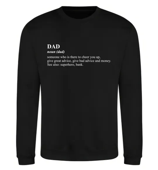 Світшот Dad superhero bank Чорний фото