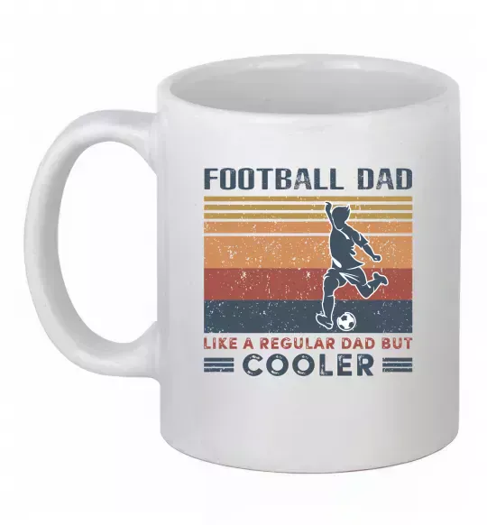 Чашка керамическая Football dad like a regular dad but cooler Белый фото