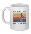 Чашка керамическая Football dad like a regular dad but cooler Белый фото