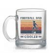 Чашка скляна Football dad like a regular dad but cooler Прозорий фото