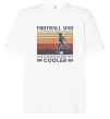 Футболка Оверсайз Football dad like a regular dad but cooler Белый фото