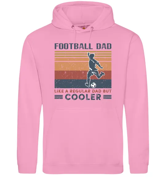 Чоловіча толстовка (худі) Football dad like a regular dad but cooler Рожевий фото