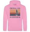 Чоловіча толстовка (худі) Football dad like a regular dad but cooler Рожевий фото