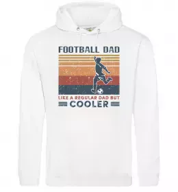 Чоловіча толстовка (худі) Football dad like a regular dad but cooler Білий фото