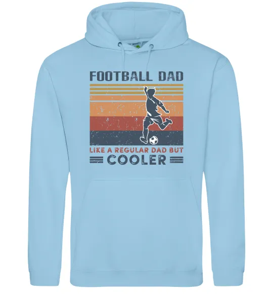 Чоловіча толстовка (худі) Football dad like a regular dad but cooler Блакитний фото