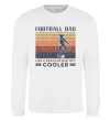 Світшот Football dad like a regular dad but cooler Білий фото