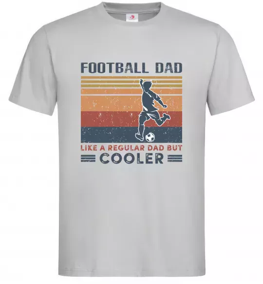 Чоловіча футболка Football dad like a regular dad but cooler Сірий фото