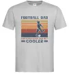 Чоловіча футболка Football dad like a regular dad but cooler Сірий фото