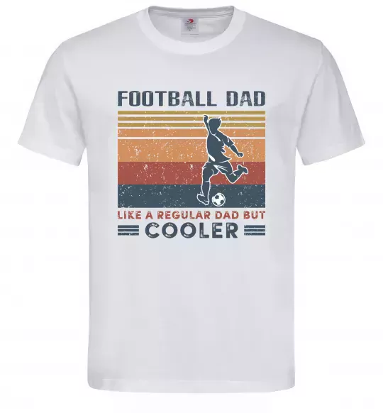 Чоловіча футболка Football dad like a regular dad but cooler Білий фото