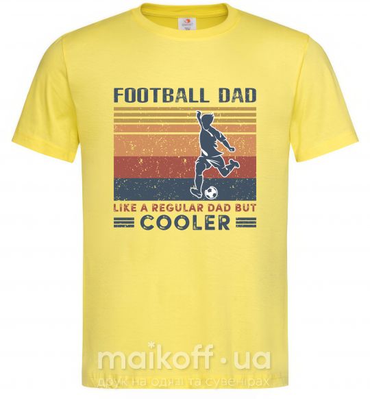 Мужская футболка Football dad like a regular dad but cooler Лимонный фото
