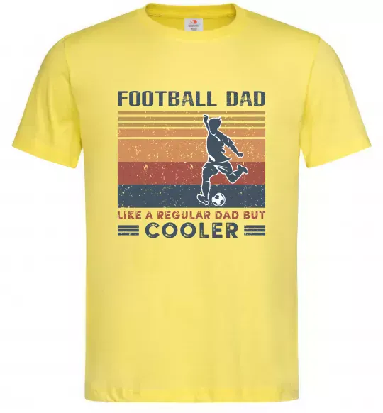 Чоловіча футболка Football dad like a regular dad but cooler Лимонний фото