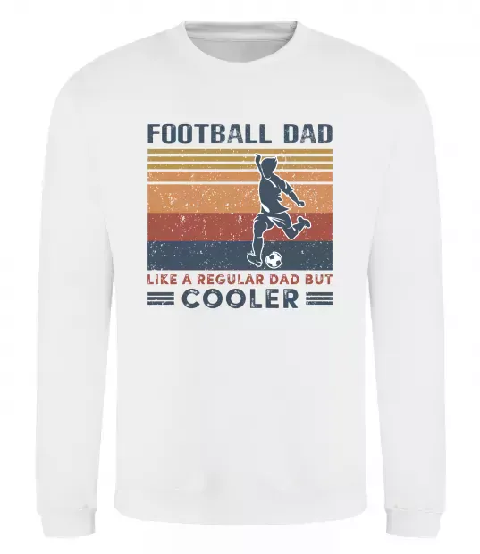 Свитшот Football dad like a regular dad but cooler Белый фото