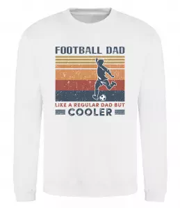 Світшот Football dad like a regular dad but cooler Білий фото
