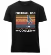 Мужская премиум футболка Football dad like a regular dad but cooler Черный фото