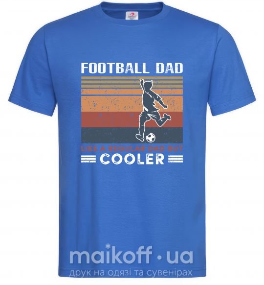 Мужская футболка Football dad like a regular dad but cooler Ярко-синий фото