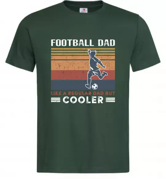 Чоловіча футболка Football dad like a regular dad but cooler Темно-зелений фото