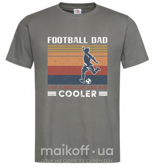 Мужская футболка Football dad like a regular dad but cooler Графит фото